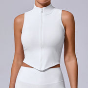 Sleeveless Zipper Yoga Vest Coats GQSA 62040