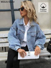 Loose Long Sleeve Denim Jackets Coats GYXN 20221