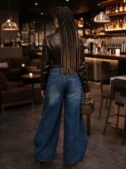 Irregular High Waist Wide Leg Pants SH S391529