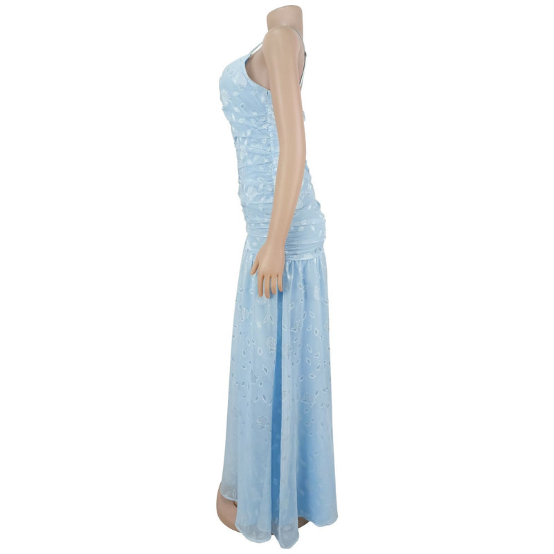 Floral Print Sling Maxi Dress BY 7749