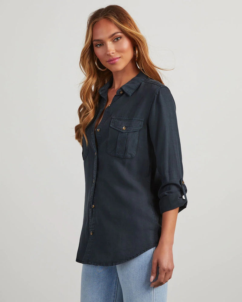 Fashion Long Sleeve Single Breasted Denim Shirt GYAN 16810