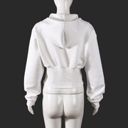Solid Color Zipper Hooded Sweatshirt Coats GNZD 32694TBY