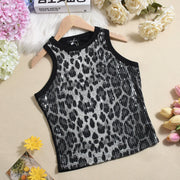 Leopard Print Sequin Tank Tops GYHF 51460TBD