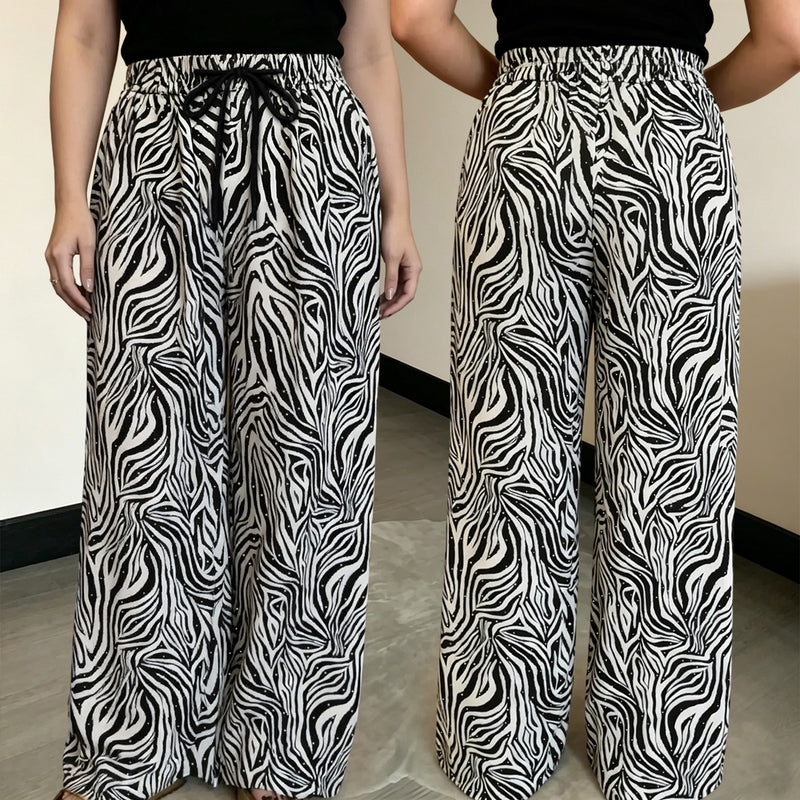 Retro Animal Print Casual Pants BY 7768