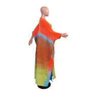 Casual Color Block Loose Knits Long Coat TR 1320