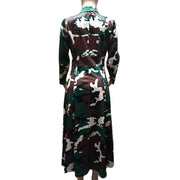 Plus Size Camouflage Print Long Jacket Trench Coat QYXZ 9144