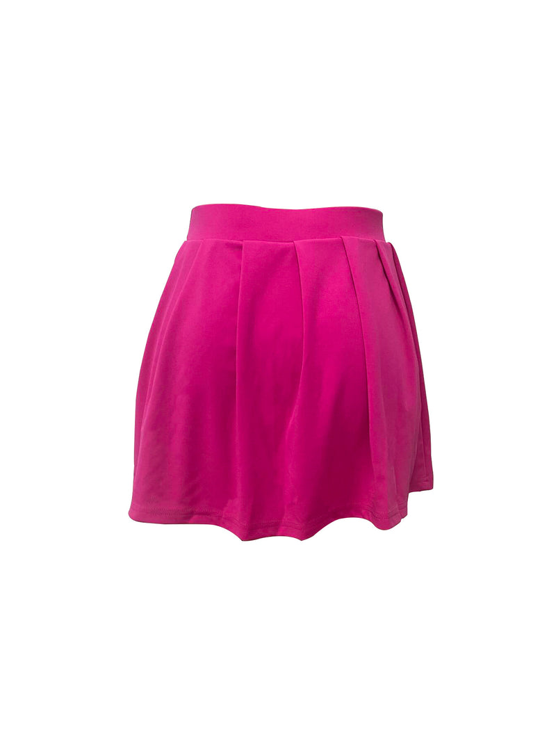 Solid Color Button Shorts Culottes LSD 9144