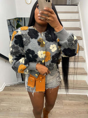 Floral Single breasted Short Coat ZSD 0562