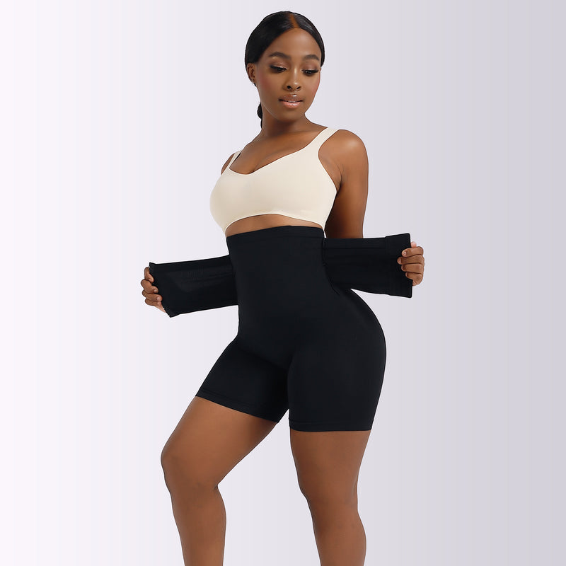 Strong Ribbed Waist Buttocks Shaping Shorts GMDI 35457