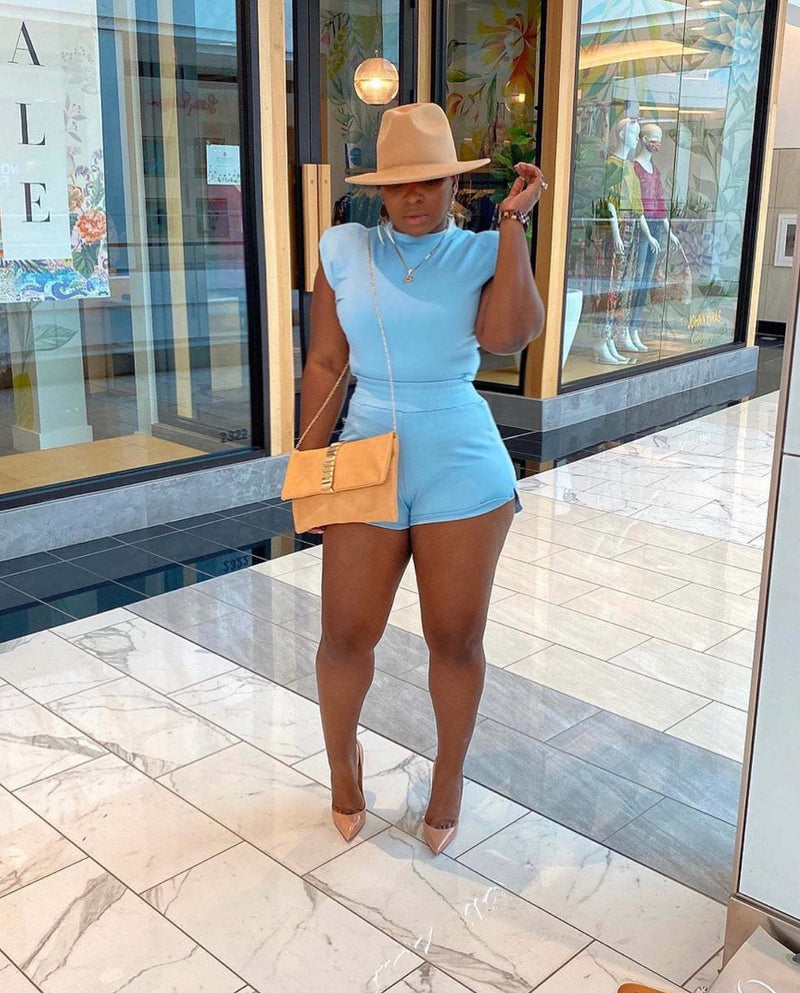 Solid T Shirt And Shorts Two Piece Sets XYF 9136