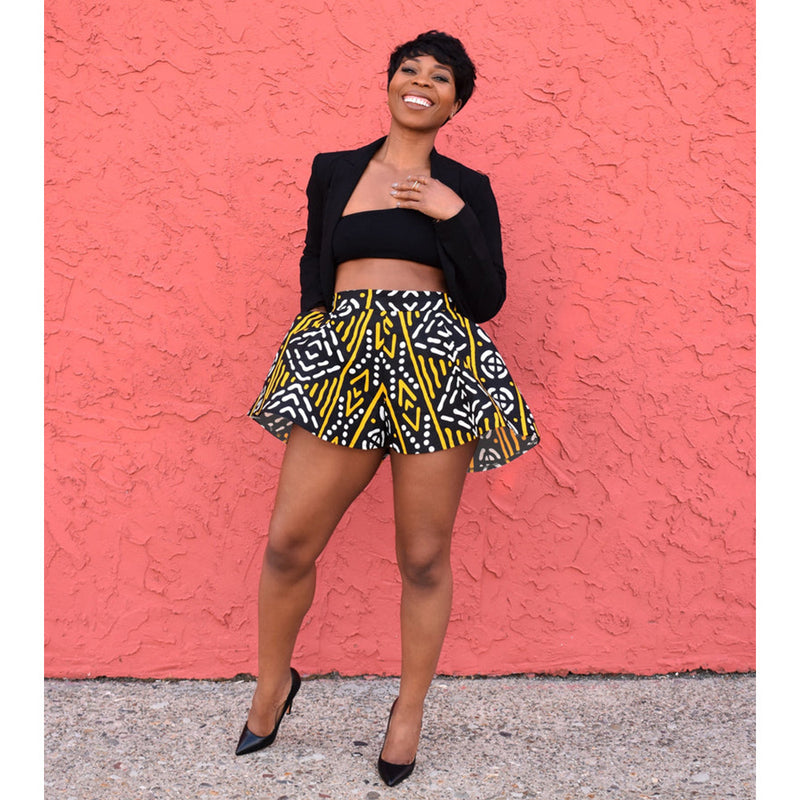 Casual Printed Wide Leg Shorts Without Top GDYF 6925