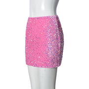 Sexy Sequin Velvet Mini Skirts GNZD 51606DBD