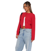Casual Solid Color Cardigan Sweater Short Coat ASL 6750