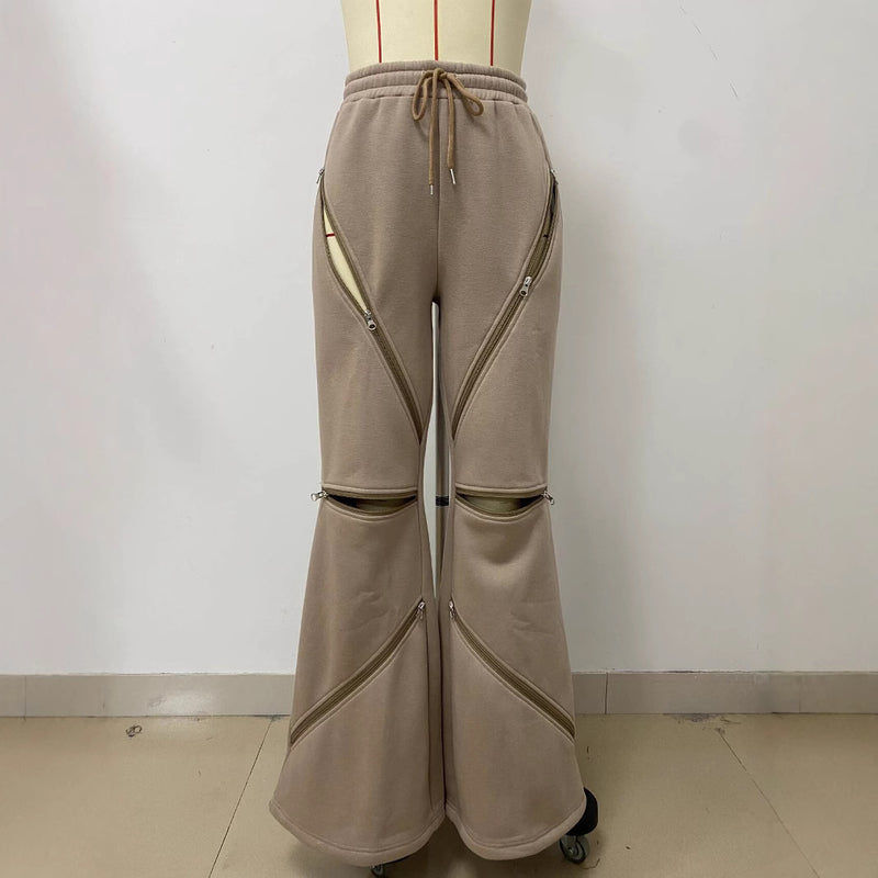 Fashion Patchwork Loose Flare Pants LSD 2315
