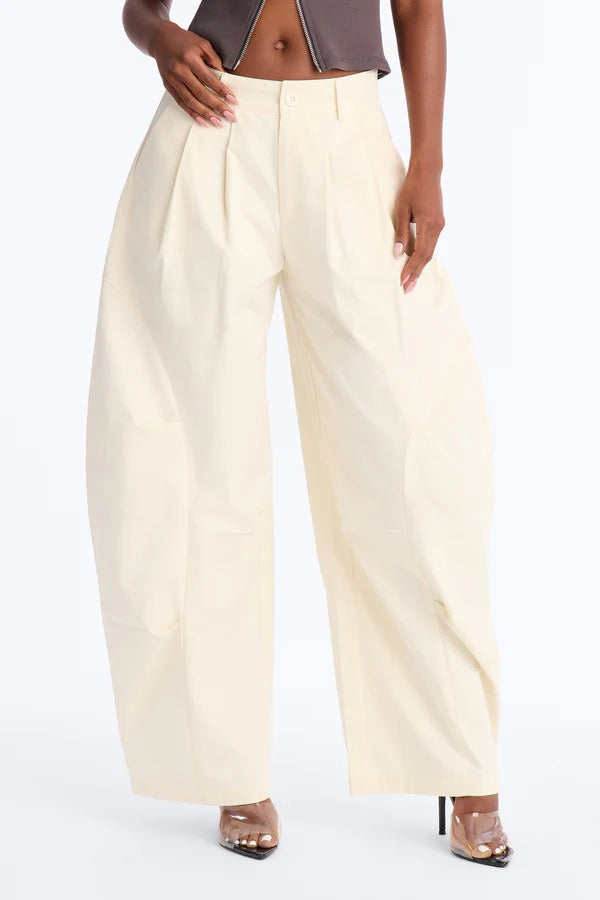 Solid Color Wide Leg Pants SH 391660
