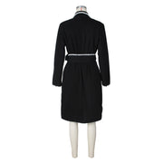 Long Sleeve Lapel Loose Long Coat ZSD 0644