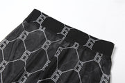 Sexy Printed Mesh See Through Tank Top And Pants 2 Piece Sets XEF 10381