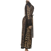 Leopard Print Belt Trench Coat XEF K25C82416