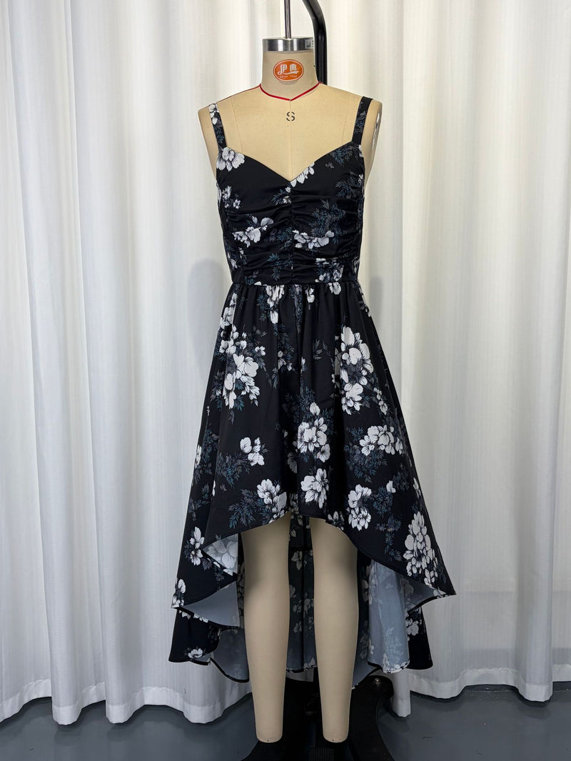 Print Sling Irregular Maxi Dress GWDS 260418