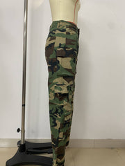 Camouflage Print Straight Pants LSD 24471
