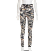 Casual Print Lace Patchwork Pants GSBD J25PT367