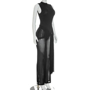 Sleeveless Mesh Patchwork Jumpsuit GSZM Q26JP060