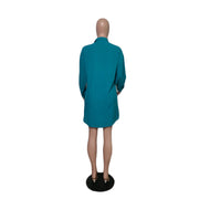 Plus Size Single Breasted Solid Color Cardigan Shirt QYXZ 9951