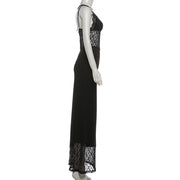 Sexy Mesh Patchwork Lace Maxi Dress GYME K6D04091A