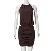 Halterneck Backless Mini Dress GFRT 41857DBG