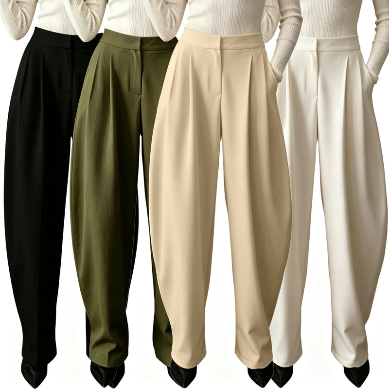 Solid Color Casual Wide Leg Pants BGN 369