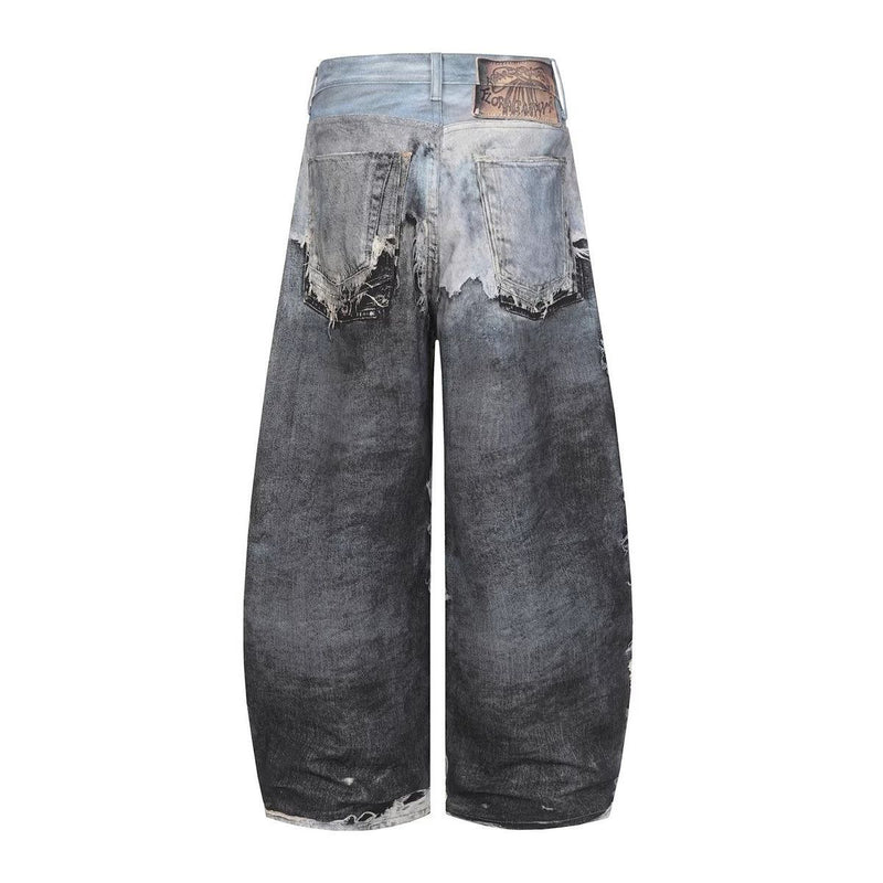 Plus Size Fashion Patchwork Loose Jeans GYLN 1173