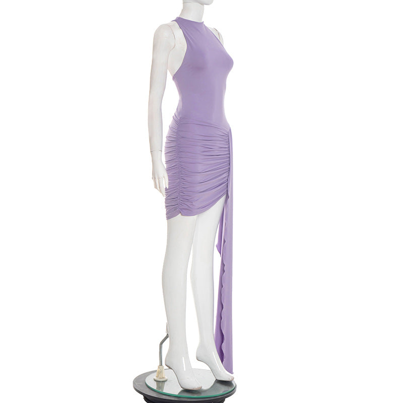 Solid Color Sleeveless Bodycon Dress GDSF D25DS579