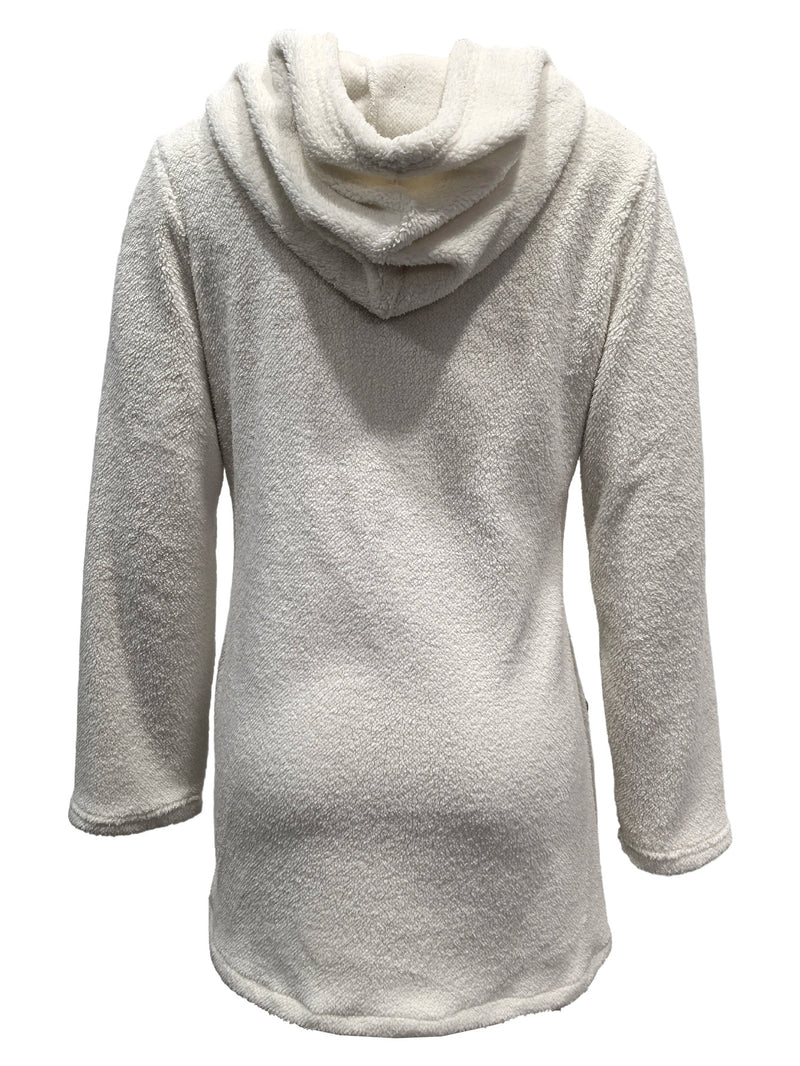 Casual Fleece Leopard Patchwork Hooded Coats OMY 12022