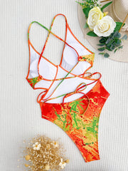 Tie Dye Print Sexy One Piece Swimsuit CASF 6535