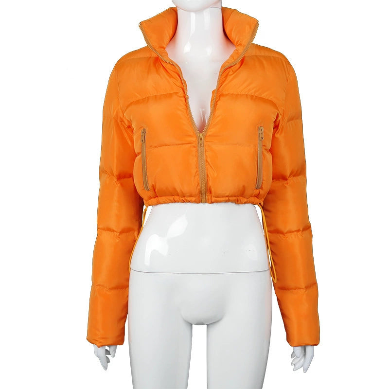 Solid Color Long Sleeve Warm Bread Coat GSZM A20504T
