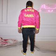 Embroidered Print Baseball Jacket With Lining YNSF 8010