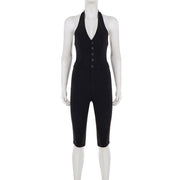 Halterneck Solid Color Backless Jumpsuit GPKJ MR45320