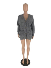 Casual Long Sleeve Knits Cardigan Sweater YH 5321