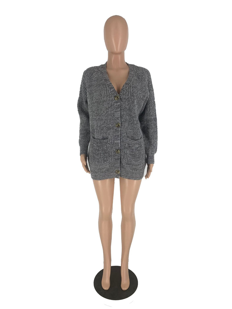 Casual Long Sleeve Knits Cardigan Sweater YH 5321