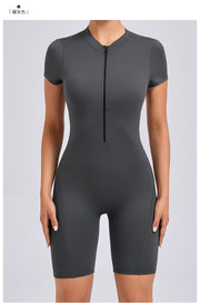 Zipper Short Sleeve Sport Romper GQSA 80150