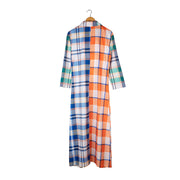 Fashion Casual Plaid Print Long Coat GLF 08031