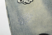 Embroidered Puppy Denim Seventh Jeans GYLN 1386