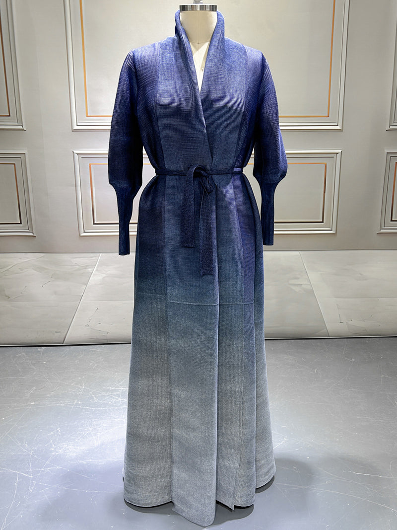 Gradient Color Print Long Coat GZRF KH 0100