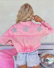 Tassel Raw Edge Denim Jacket GYAN 613