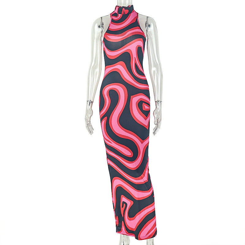 Color Block Sleeveless Maxi Dress GJYO JD305802