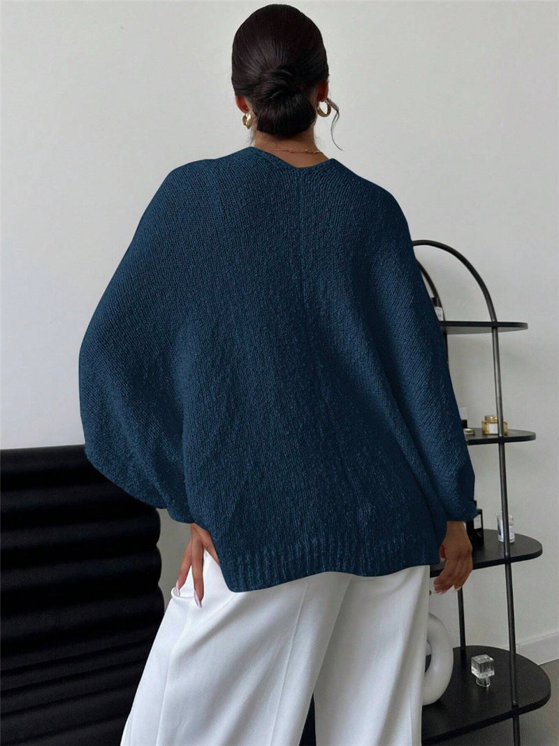 Deep V Neck Loose Sweater GZYF 1200