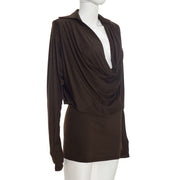 Casual Long Sleeve Ruched Mini Dress GSZM C26DS337