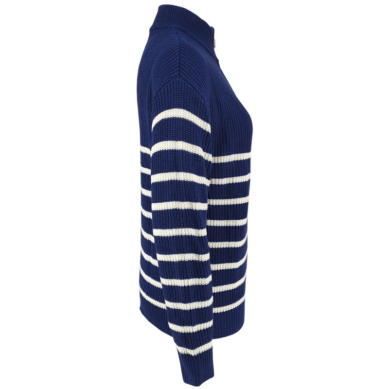 Long Sleeve Zipper Pullover Sweater GDAM 1022