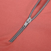 Solid Long Sleeve Zipper Crop Top JZHF 8007
