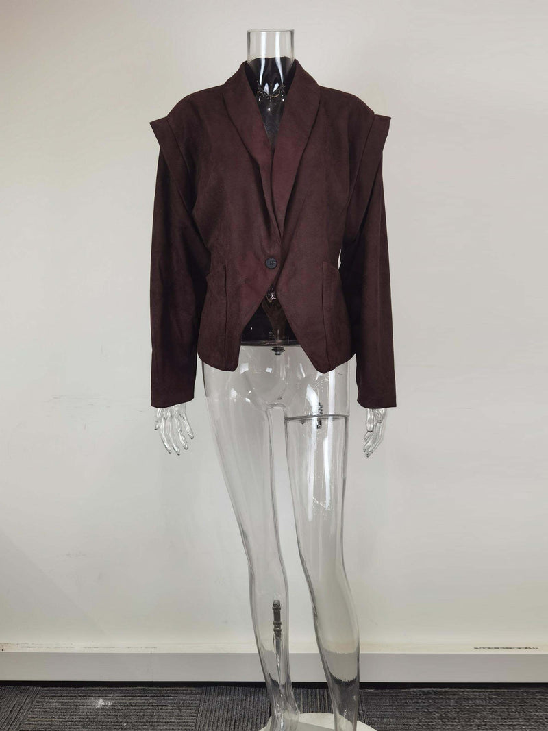 Plus Size Solid Color Lapel Coats GHHE 29781